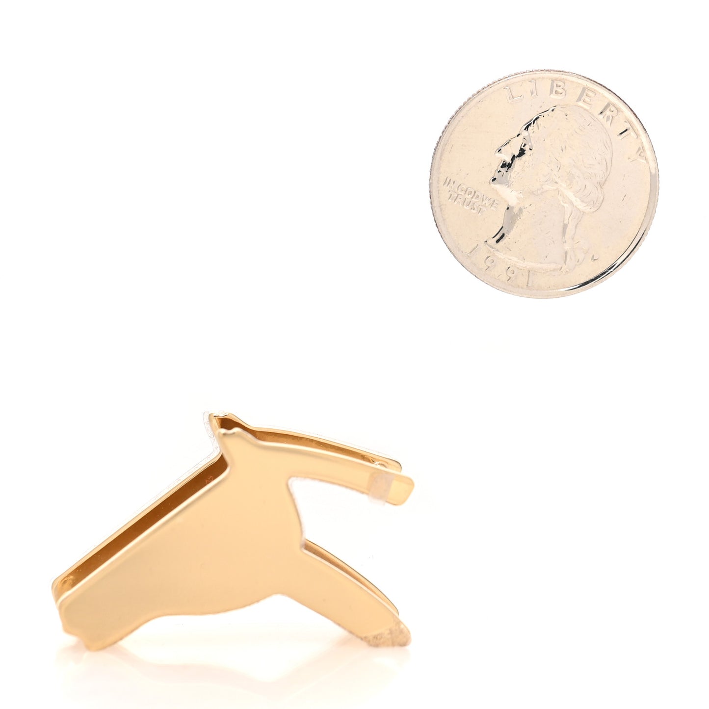 Permabrass Tete De Cheval Scarf Ring Gold