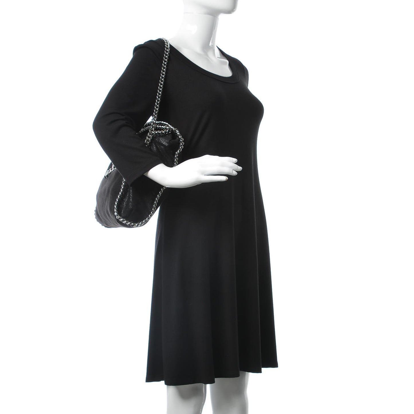 Shaggy Deer Falabella Fold Over Tote Black