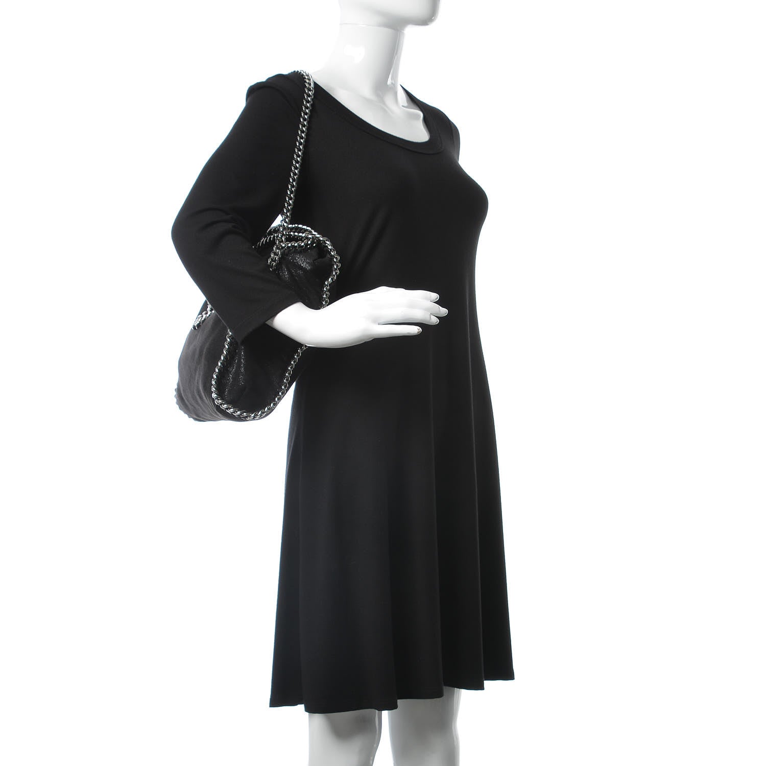 Stella McCartney Shaggy Deer Falabella Fold Over Tote Black 2 of 8
