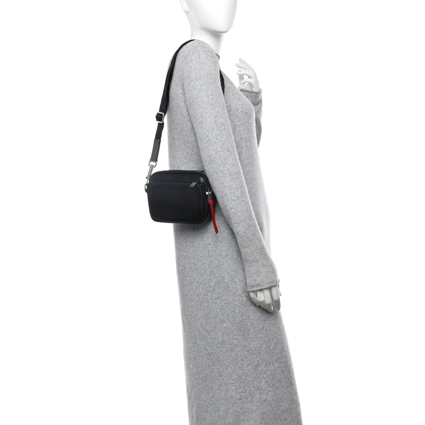 Calfskin MC3 Crossbody Bag Black White