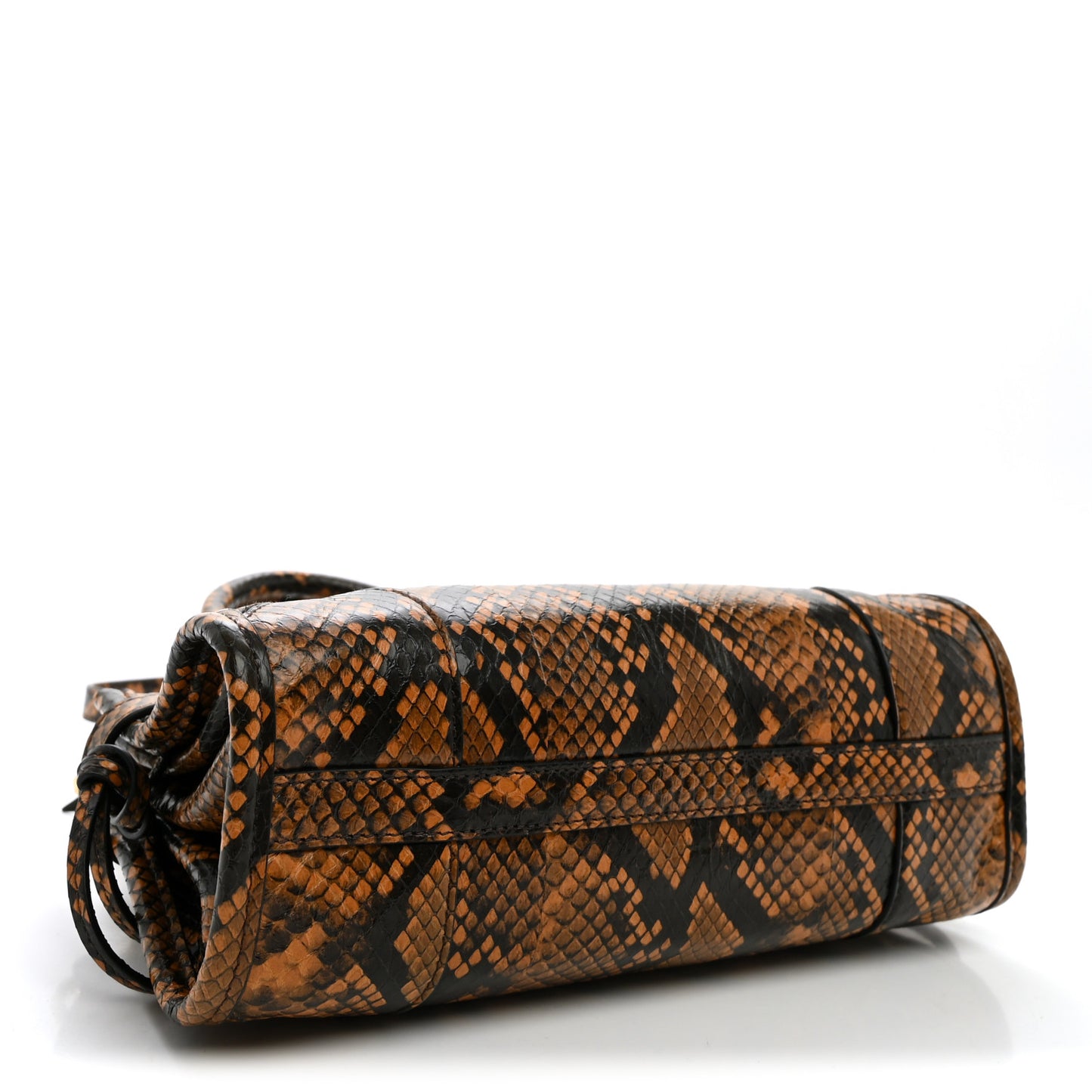 Glossy Calfskin Mini Bonnie Shoulder Bag Brown Multicolor