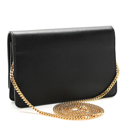 Fendi Vitello Liberty Fun Fair Metal Studded Tube Wallet on Chain Black Multicolor 2 of 10