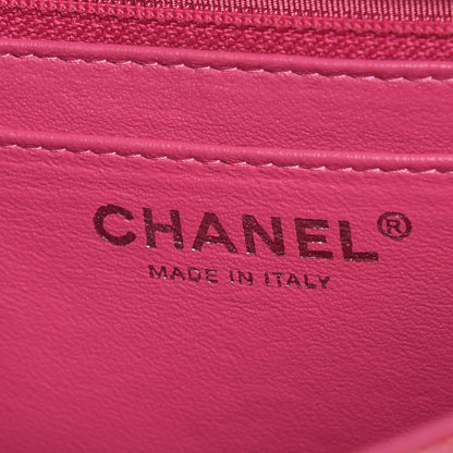 Chanel Patent Quilted Mini Square Flap Fuchsia 9 of 10