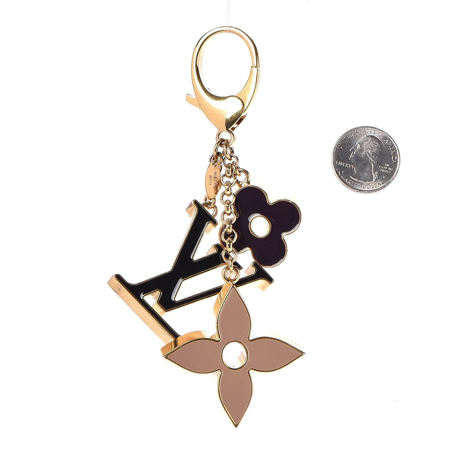 Louis Vuitton Fleur De Monogram Bag Charm Dore 2 of 4
