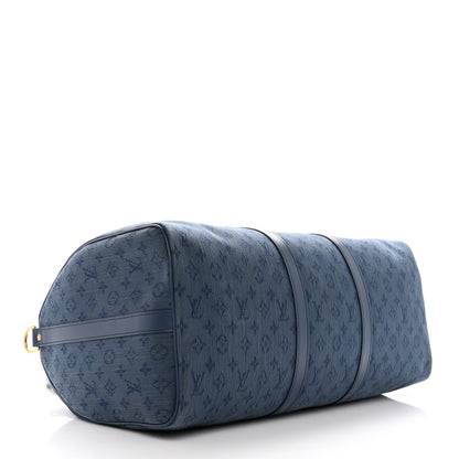 Louis Vuitton Monogram Denim Keepall Bandouliere 50 3 of 9