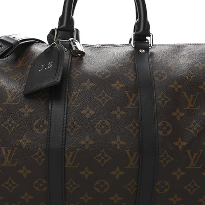 Louis Vuitton Monogram Macassar Keepall Bandouliere 45 7 of 14