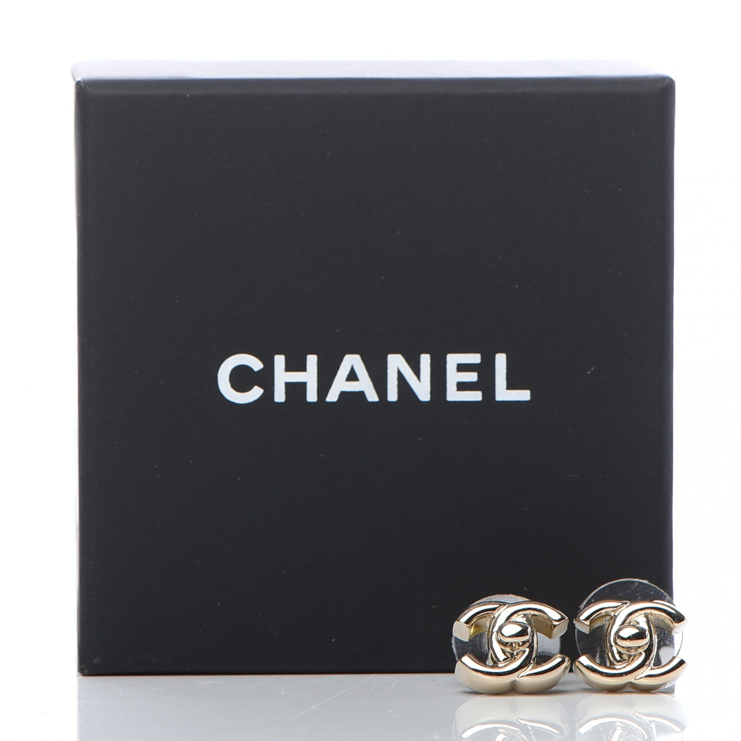 Chanel Metal CC Turnlock Earrings Gold 5 of 5