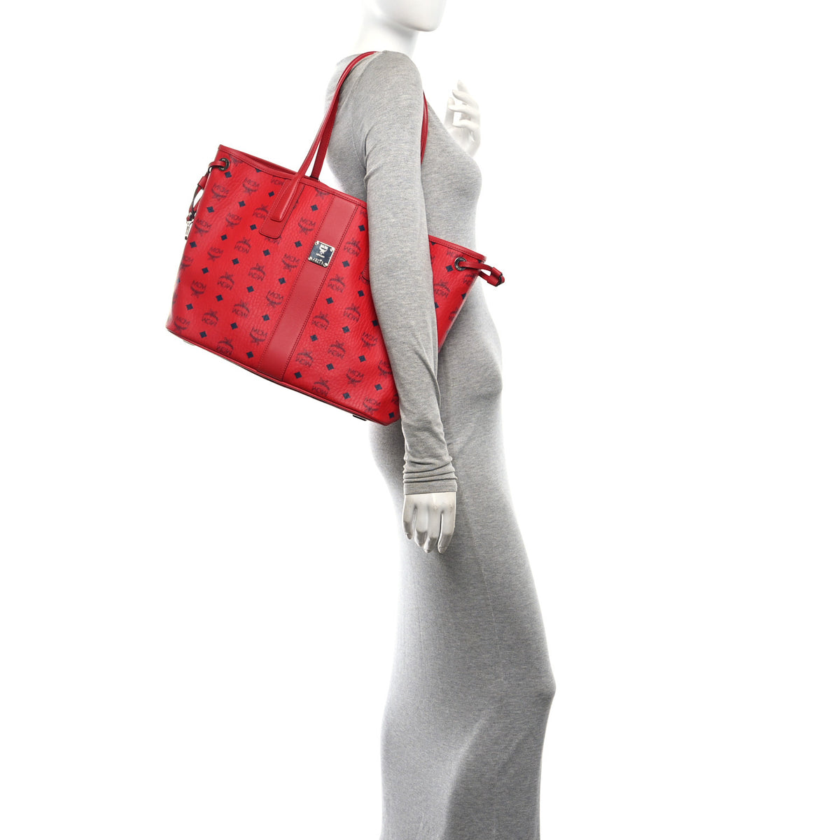 Visetos Medium Liz Reversible Shopper Tote Ruby Red