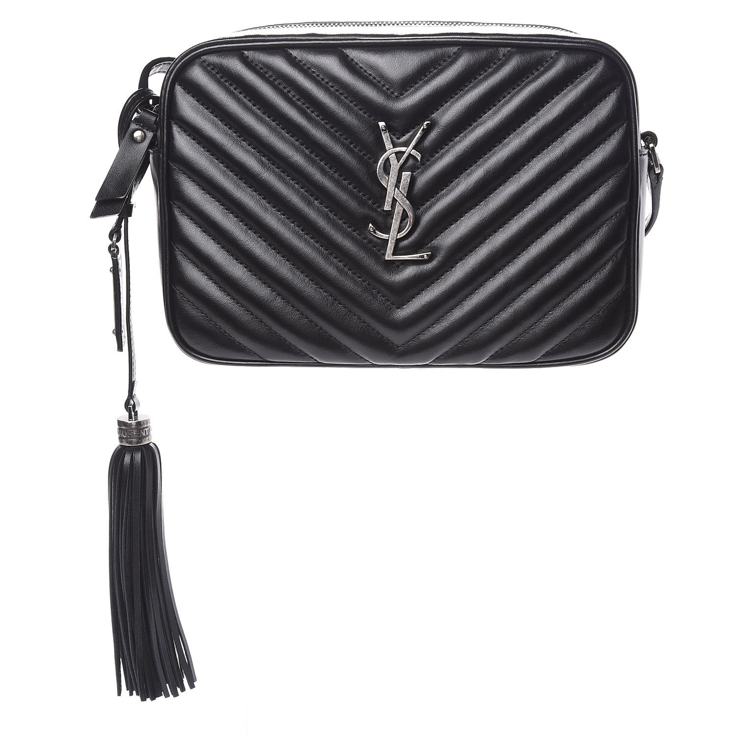 Calfskin Matelasse Monogram Lou Camera Bag Black