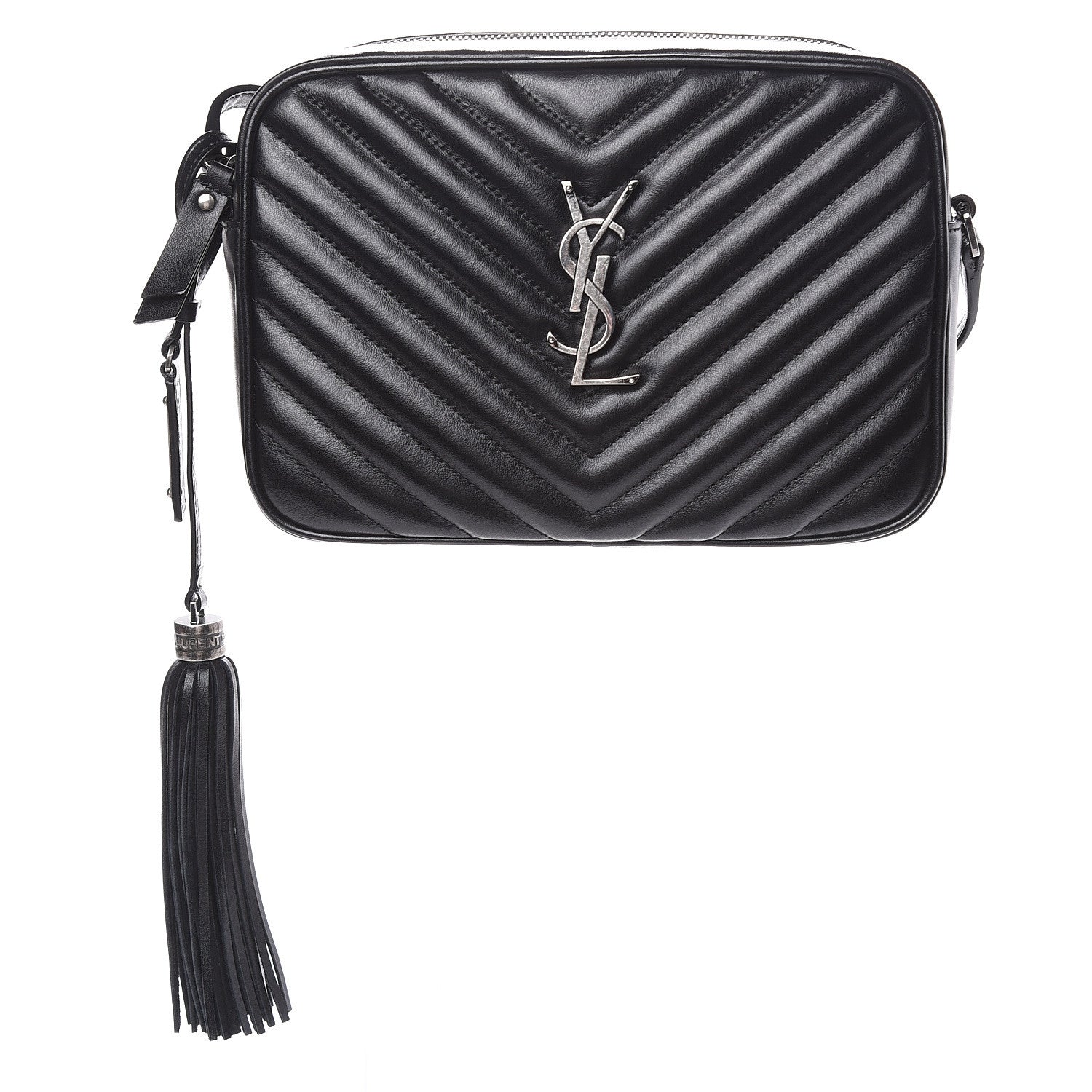 Saint Laurent Calfskin Matelasse Monogram Lou Camera Bag Black 1 of 10