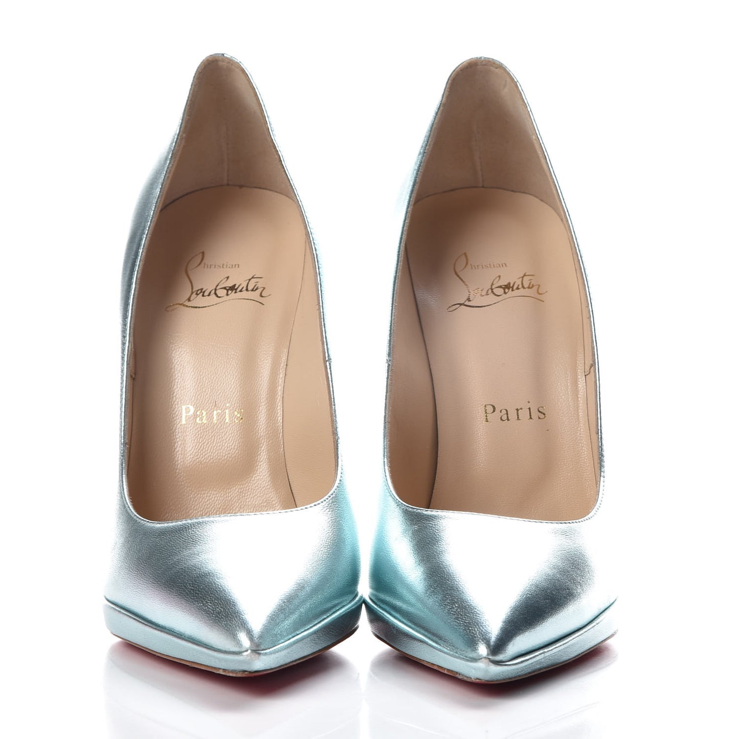 Metallic Nappa Pigalle Plato 120 Pumps 38 Silver