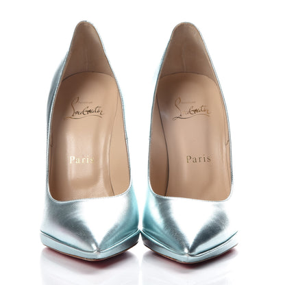 Christian Louboutin Metallic Nappa Pigalle Plato 120 Pumps 38 Silver 2 of 6