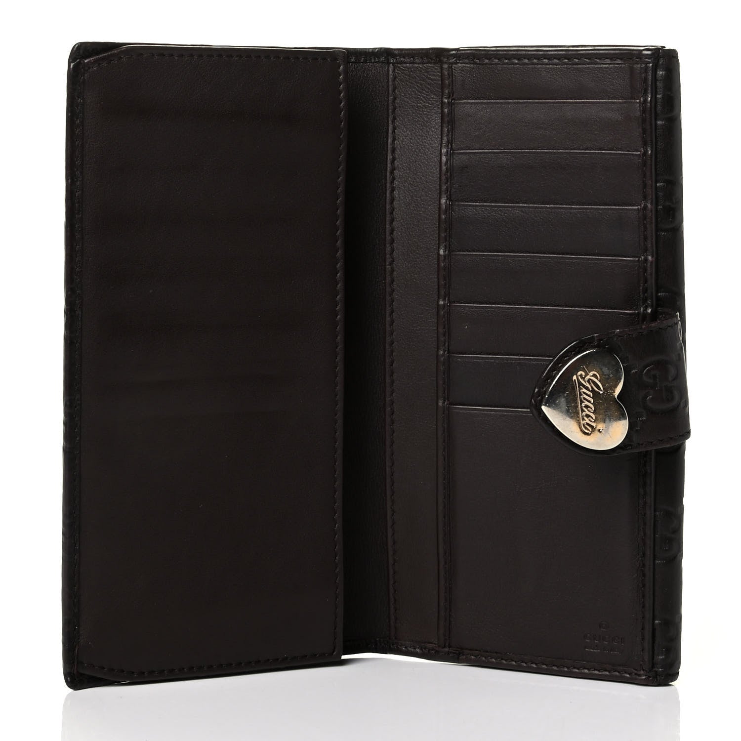 Gucci Guccissima Heart Continental Wallet Dark Brown 8 of 12
