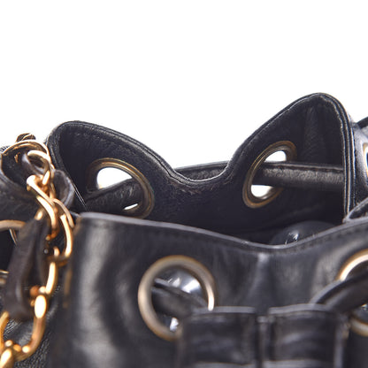 Chanel Lambskin CC Drawstring Shoulder Bag Black 11 of 12
