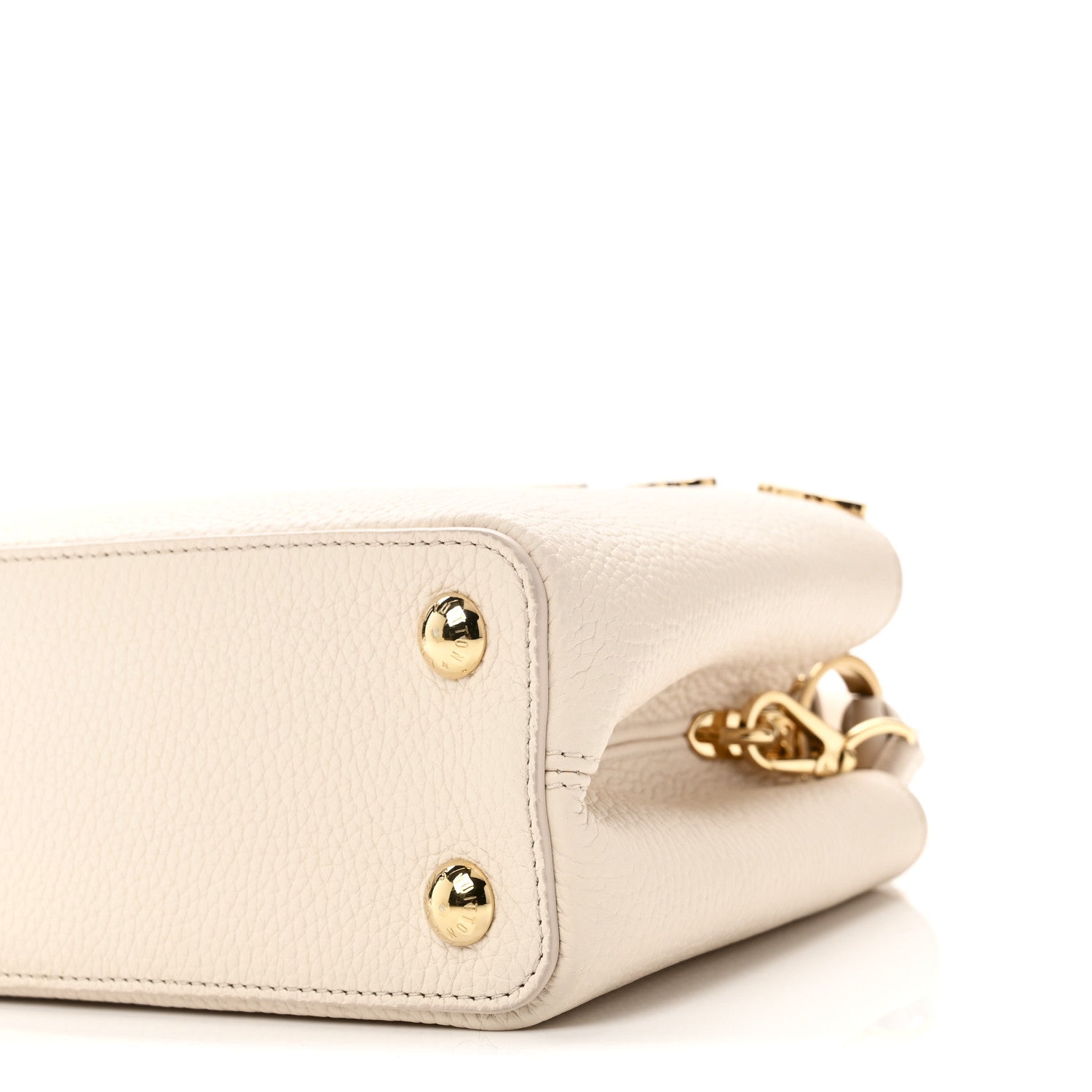 Louis Vuitton Taurillon Mother of Pearl Flowers Capucines BB Creme Nacre 9 of 10