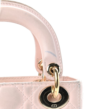 Christian Dior Lambskin Cannage Mini Lady Dior Rose Poudre 12 of 14