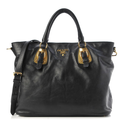 Prada Soft Calf Shopping Tote Black 1 of 15
