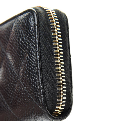 Chanel Caviar Quilted Zip Coin Purse Black 8 of 10