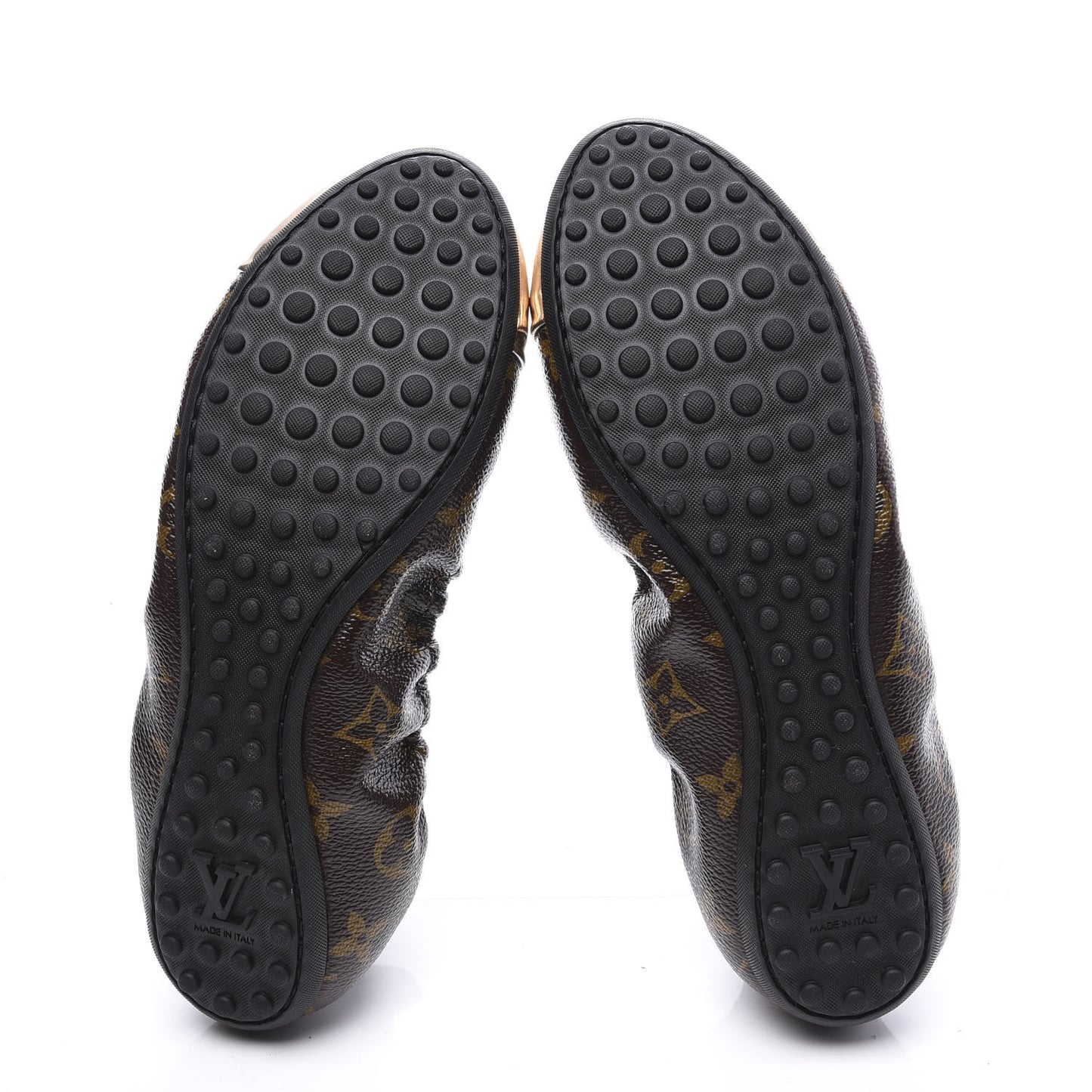 Patent Monogram Flirty Ballerina Flats 38 Gold