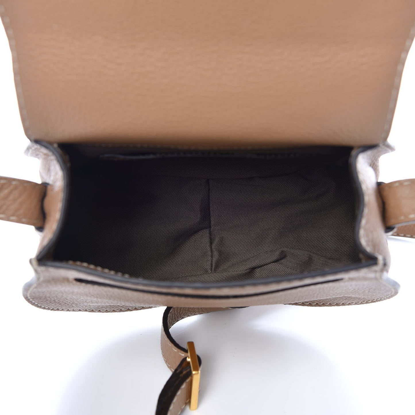 Calfskin Mini Marcie Round Crossbody Bag Nut