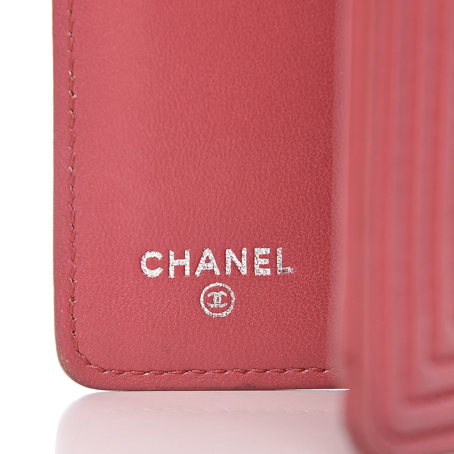 Lambskin Quilted Boy Yen Wallet Pink