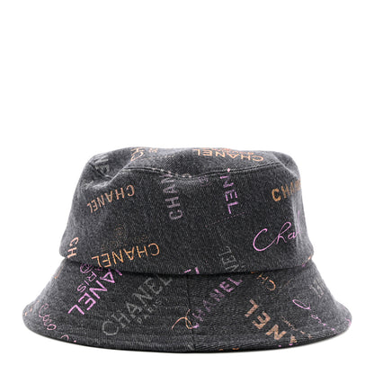 Chanel Denim Mood Cloche Bucket Hat M Black 5 of 8