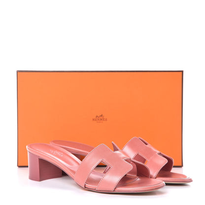 Hermes Nappa Oasis Sandals 38 Rouge Blush 8 of 8