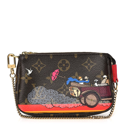 Louis Vuitton Monogram 2015 Christmas Animation Mini Pochette Accessories 1 of 10
