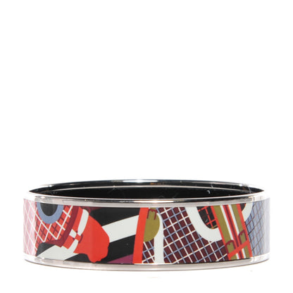 Hermes Enamel Printed Wide Pour Sortir Bracelet 62 1 of 6
