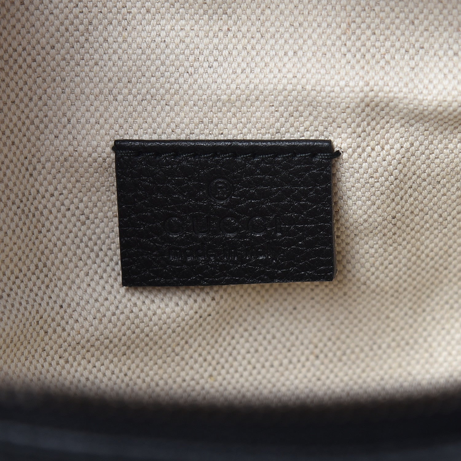 Gucci Grained Calfskin Logo Belt Bag Black 6 of 12