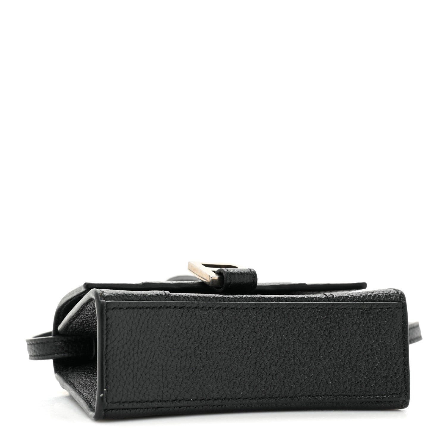 Balenciaga Grained Calfskin Hourglass Top Handle Bag Mini Black 4 of 11