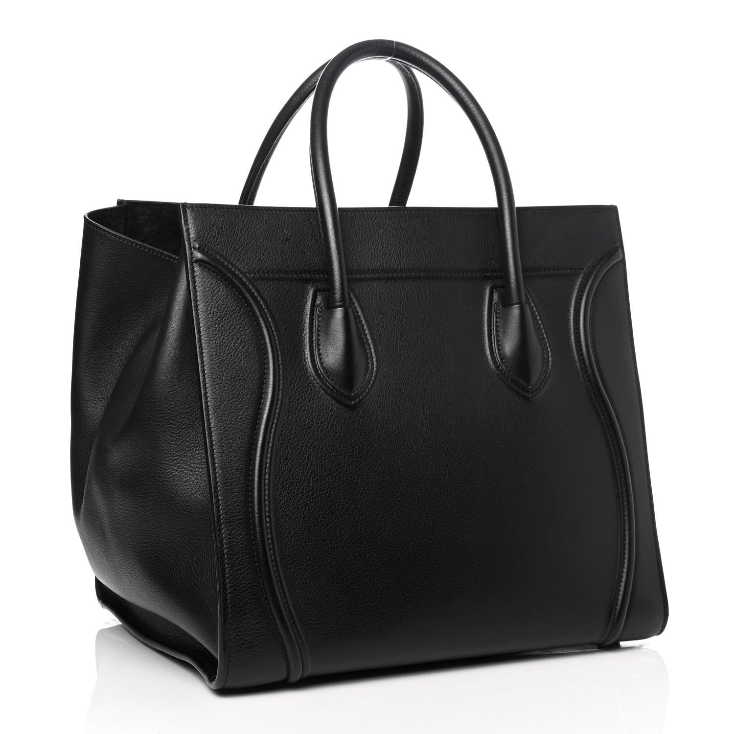 Celine Supple Calfskin Medium Phantom Luggage Black 2 of 4