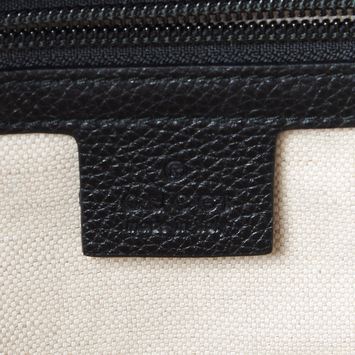 Calfskin Logo Day Backpack Black