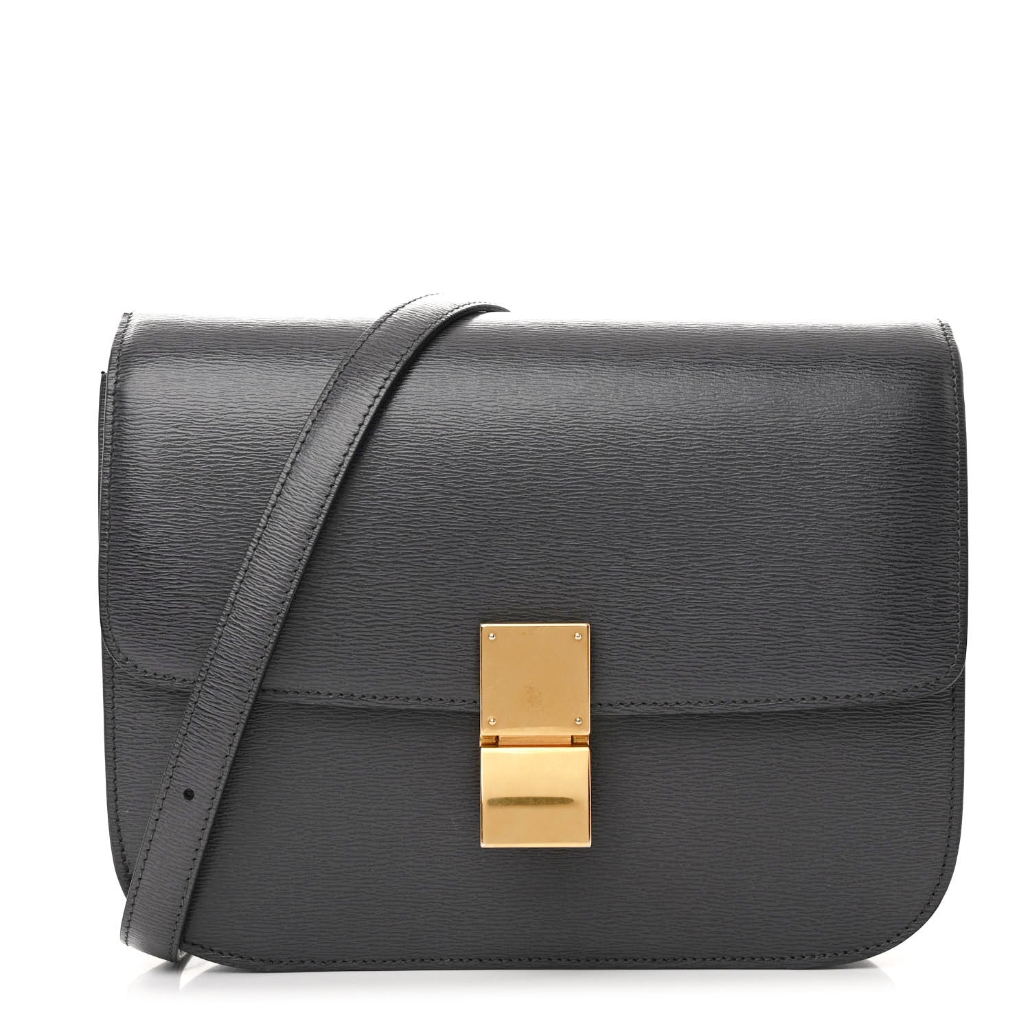 Celine Liege Calfskin Medium Classic Box Flap Bag Grey 1 of 11