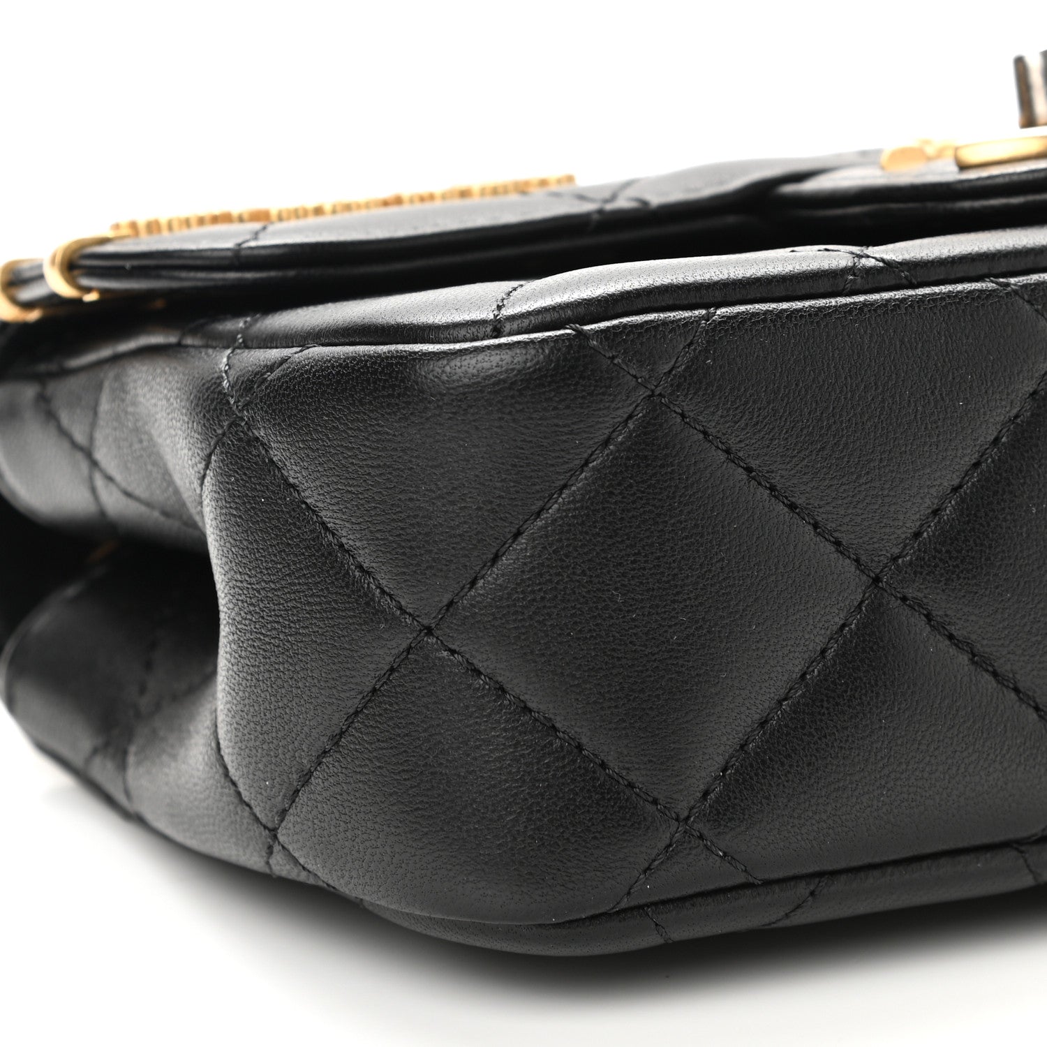Chanel Lambskin Quilted Mini Coco Clips Single Flap Black 9 of 11