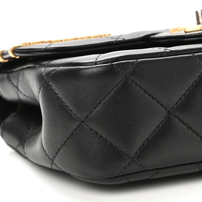 Chanel Lambskin Quilted Mini Coco Clips Single Flap Black 9 of 11