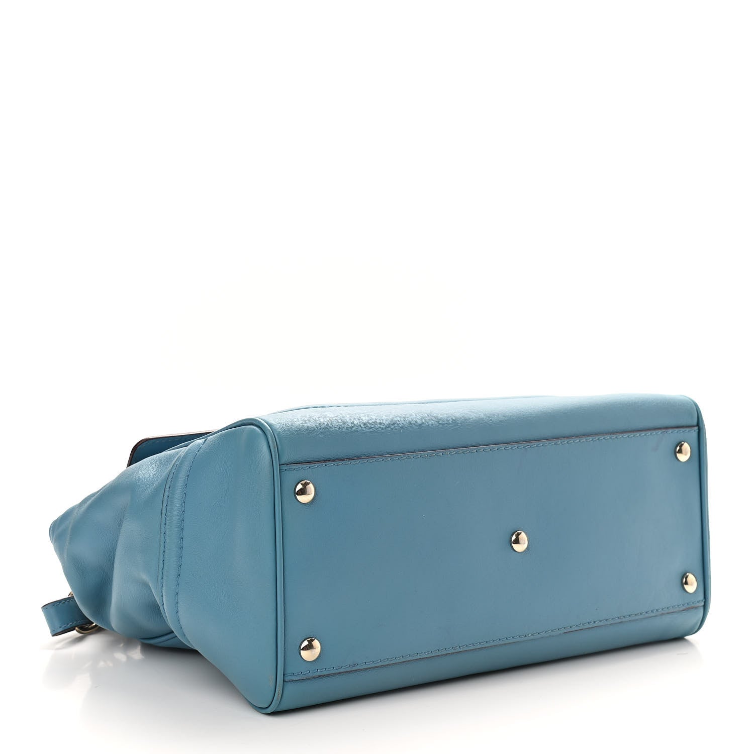 Versace Calfskin Large Palazzo Empire Bag Blue 4 of 14