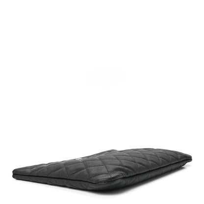 Chanel Caviar Quilted Medium Cosmetic Case Black 4 of 11