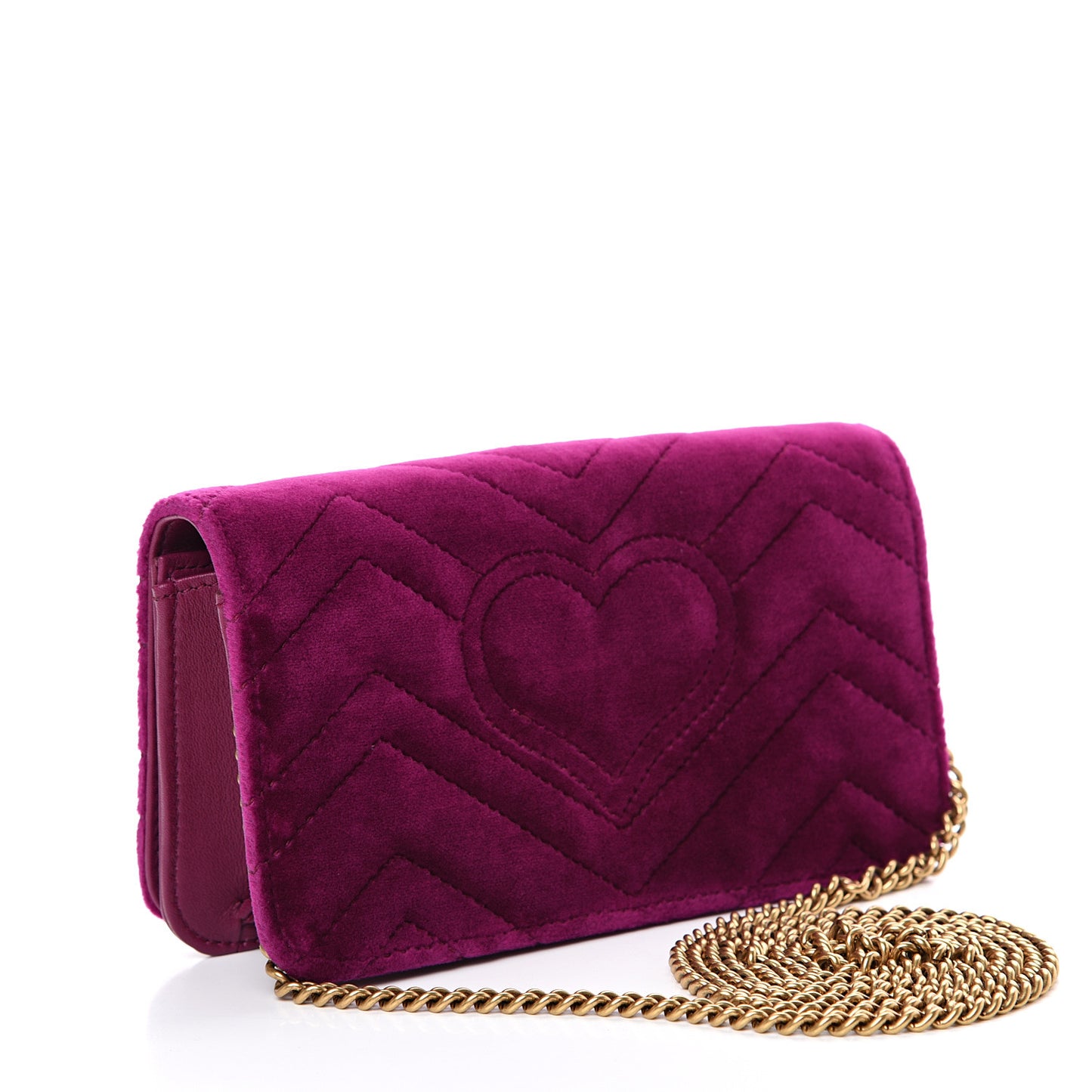 Velvet Matelasse GG Marmont Mini Bag Fuchsia Violet Cyclamen