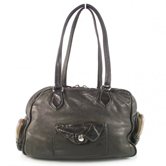 Prada Leather Handbag Navy 3 of 14