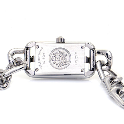 Hermes Stainless Steel Diamond 17mm Nantucket Jete De Diamants Quartz Watch 4 of 6