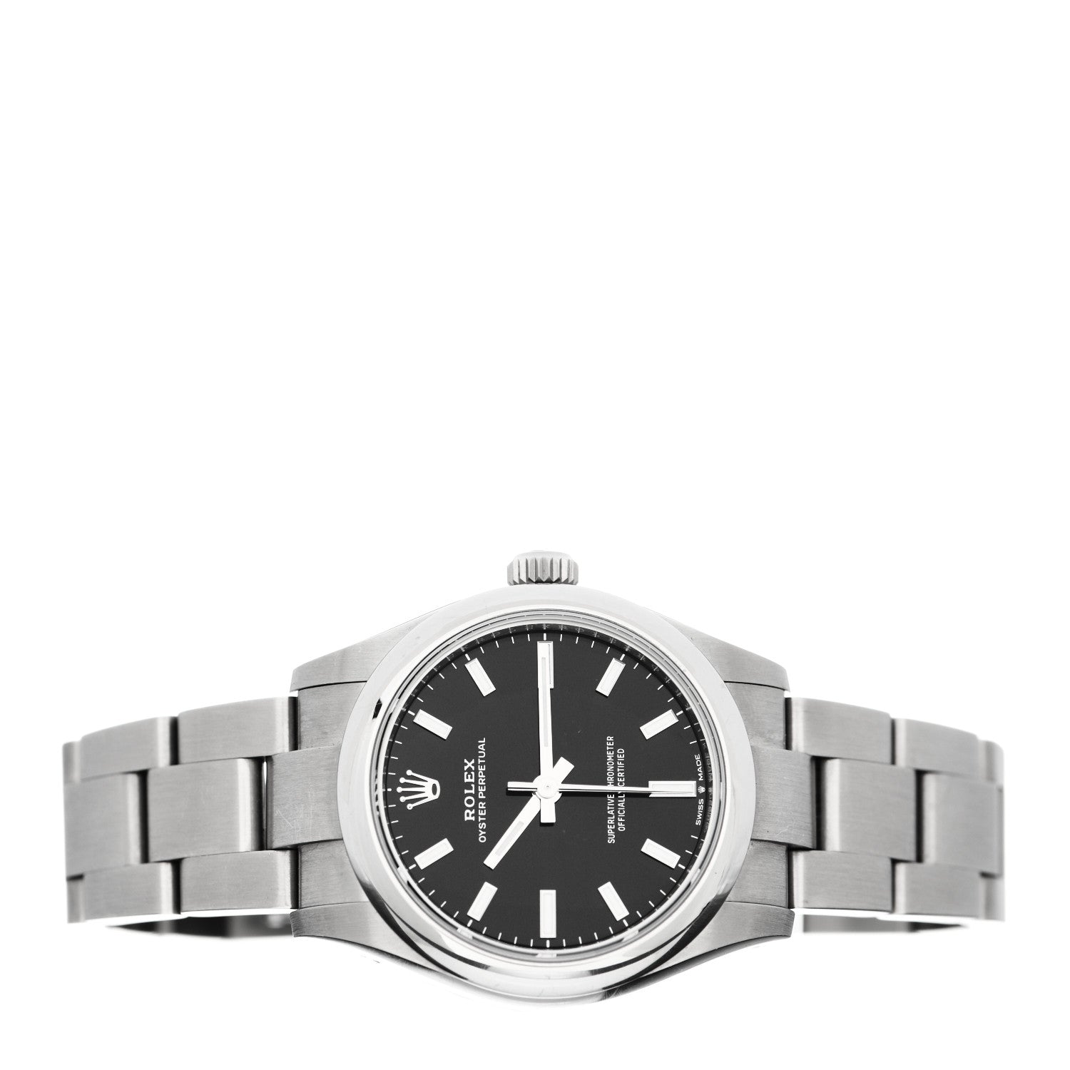 Rolex Stainless Steel 31mm Oyster Perpetual Watch Bright Black 277200 2 of 4