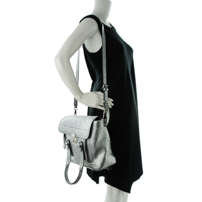 3.1 Phillip Lim 3.1 Textured Calfskin Medium Pashli Satchel Silver 2 of 7