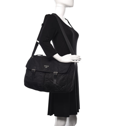 Prada Tessuto Nylon Messenger Bag Black 2 of 17