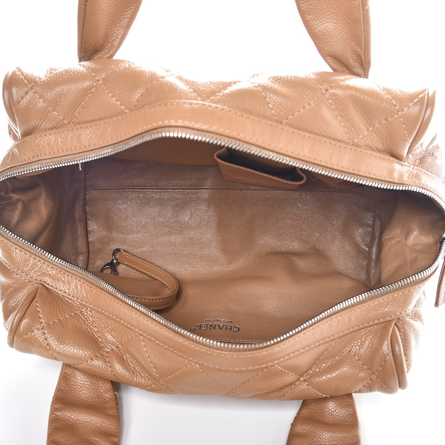 Chanel Caviar Quilted CC Timeless Bowler Dark Beige 5 of 7