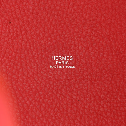 Hermes Taurillon Clemence Picotin Lock 22 MM Geranium 6 of 15