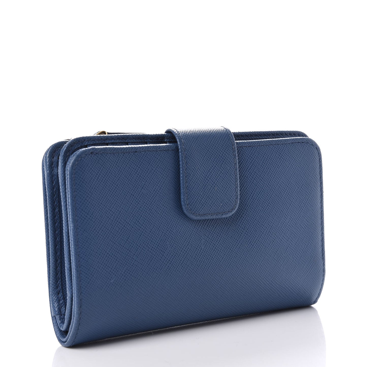 Saffiano Compact Triangle Wallet Cobalto