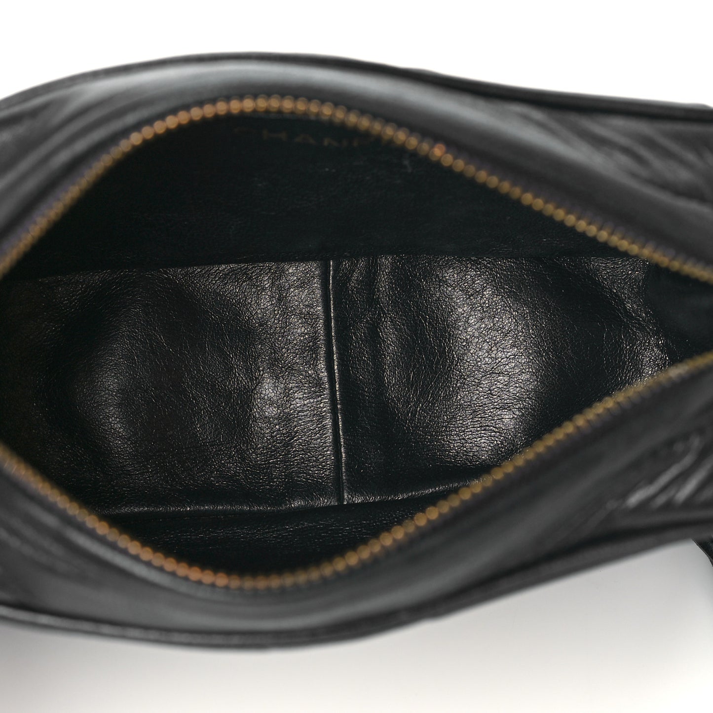 Lambskin Quilted CC Tassel Camera Case Black