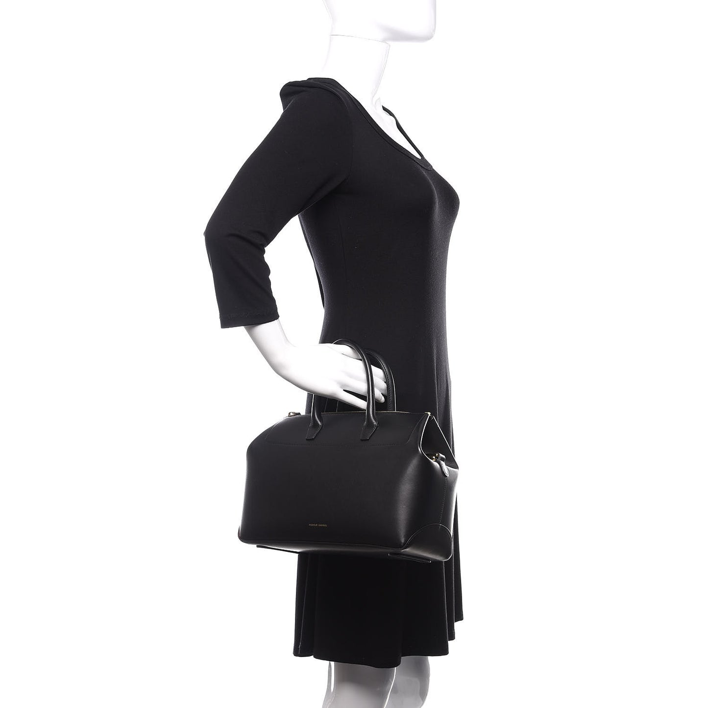 Calfskin Mini Travel Crossbody Bag Black Flamma