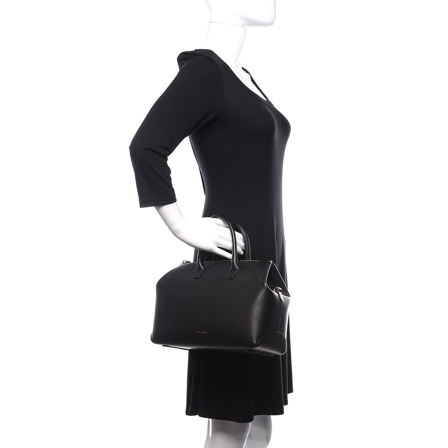 Mansur Gavriel Calfskin Mini Travel Crossbody Bag Black Flamma 2 of 9